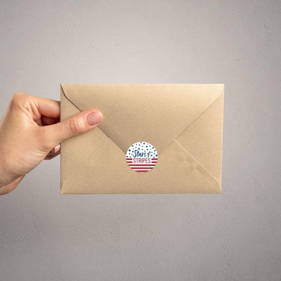 500 stars & stripes patriotic wafer stickers - Picture 3 of 8